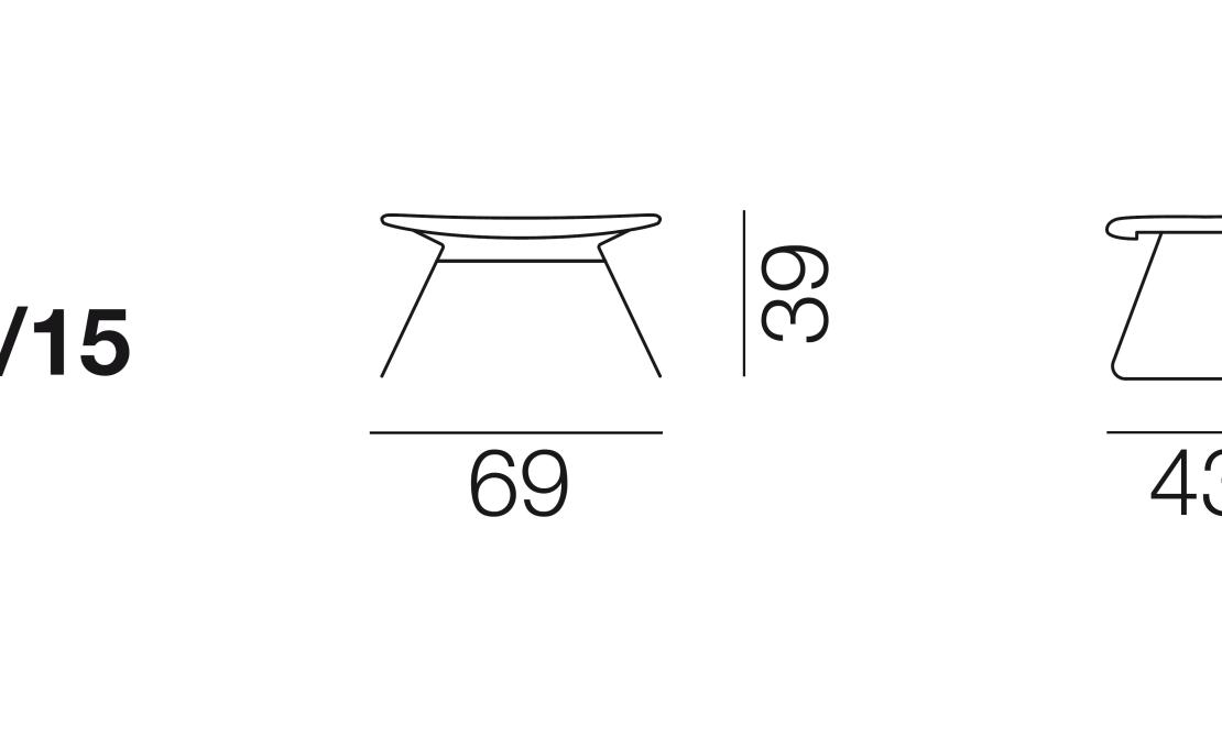 Пуф от фабрики De Sede модель DS-515/15-FOOT