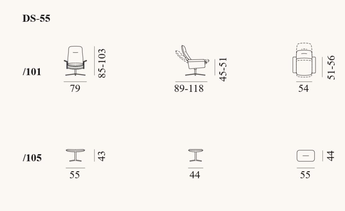Кресло от фабрики De Sede модель DS-55-ARM