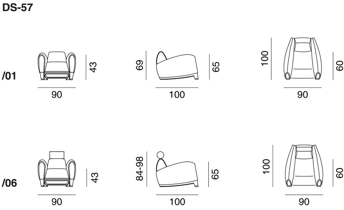 Кресло от фабрики De Sede модель DS-57-ARM