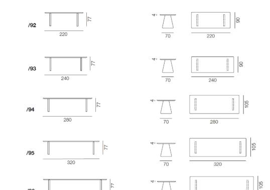 Стол от фабрики De Sede модель DS-790- TABLE 