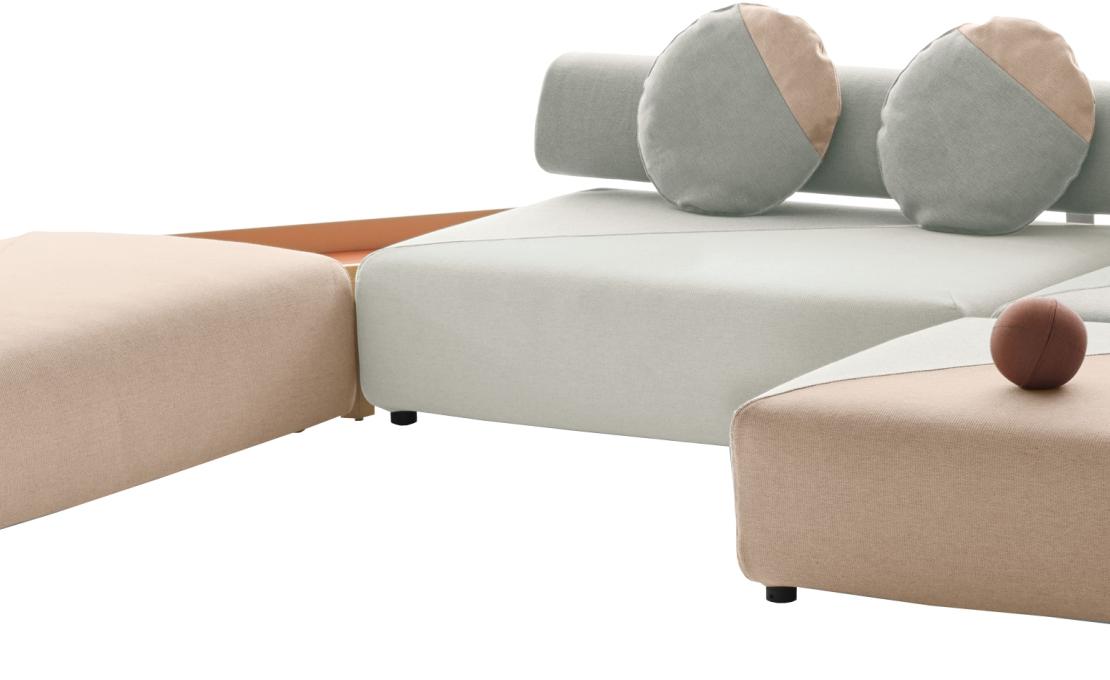 Уличный диван от фабрики Dedon модель Brixx Modular Sofa