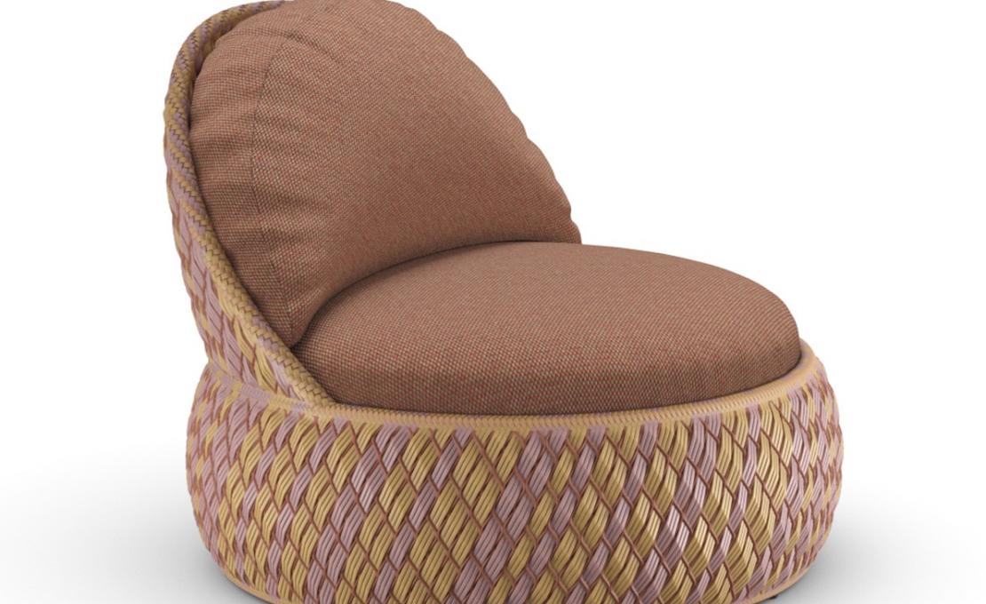 Уличное кресло от фабрики Dedon модель Dala Lounge  