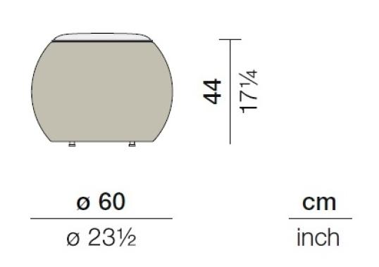 Уличный стол от фабрики Dedon модель Dala  60 