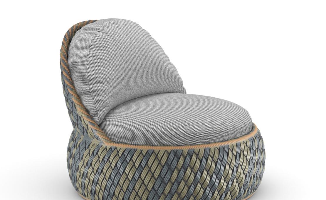 Уличное кресло от фабрики Dedon модель Dala Lounge  