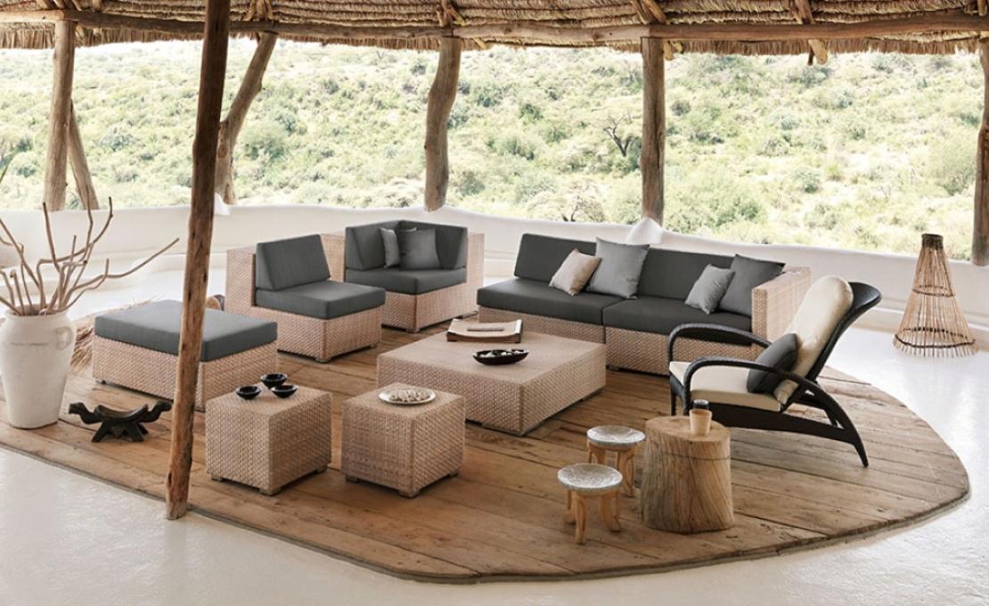 Уличный диван от фабрики Dedon модель Lounge Modular Sofa