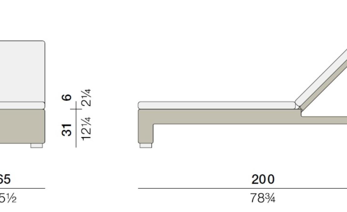 Шезлонг уличныйот фабрики Dedon модель Lounge Beach  Adjustable 