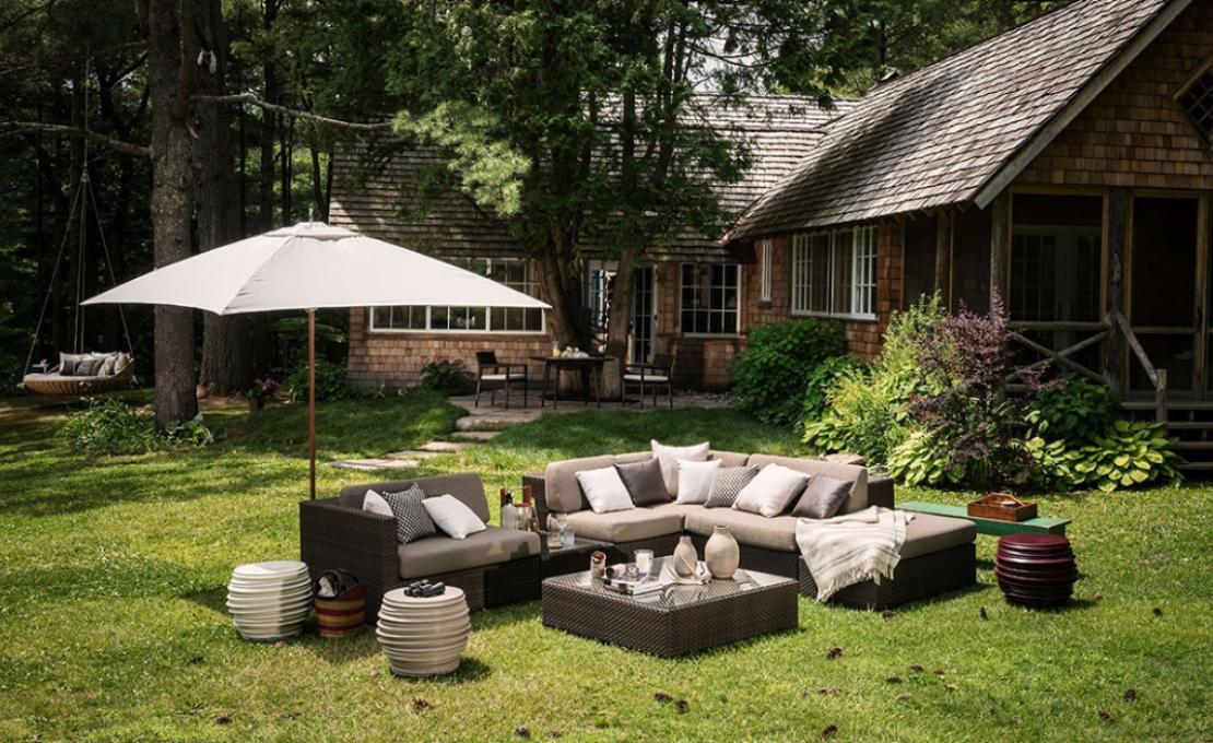 Уличный диван от фабрики Dedon модель Lounge Modular Sofa