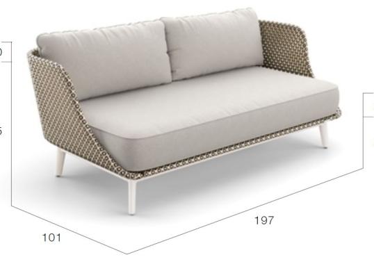 Уличный диван от фабрики Dedon модель Mbarq Sofa