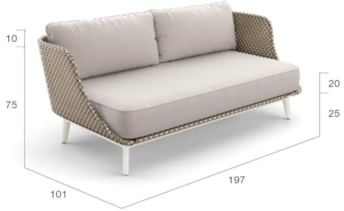 Уличный диван от фабрики Dedon модель Mbarq Sofa