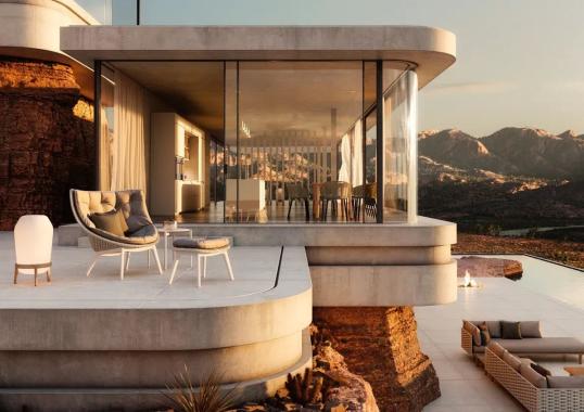 Уличный пуф от фабрики Dedon модель Mbrace Alu Foot