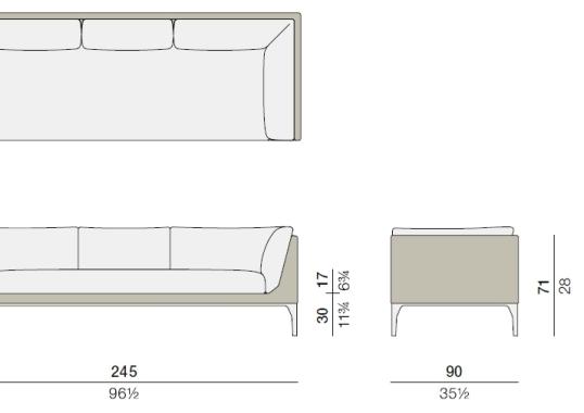 Уличный диван от фабрики Dedon модель Mu Fixed Sofa