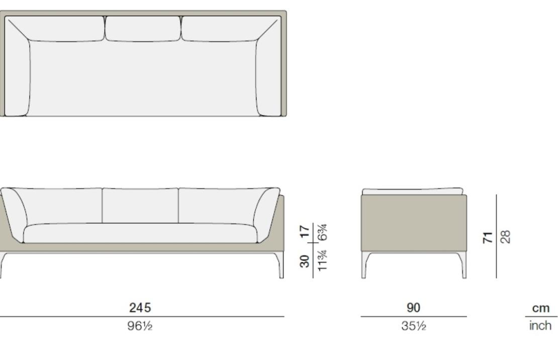 Уличный диван от фабрики Dedon модель Mu Fixed Sofa