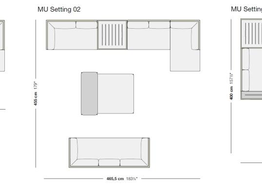 Уличный диван от фабрики Dedon модель Mu Modular Sofa