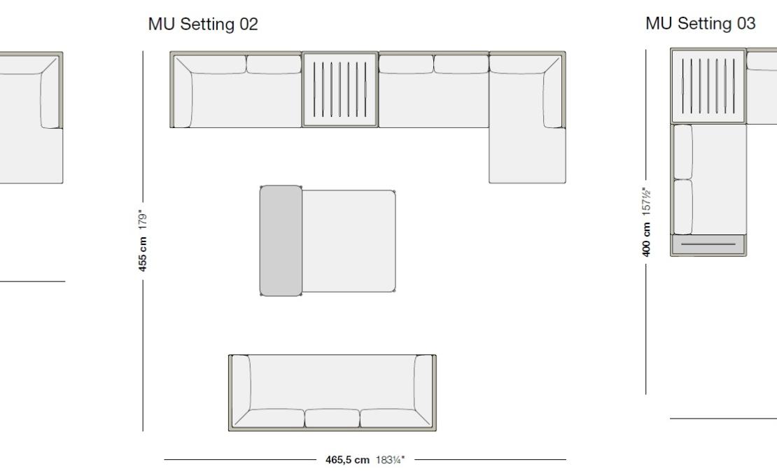 Уличный диван от фабрики Dedon модель Mu Modular Sofa