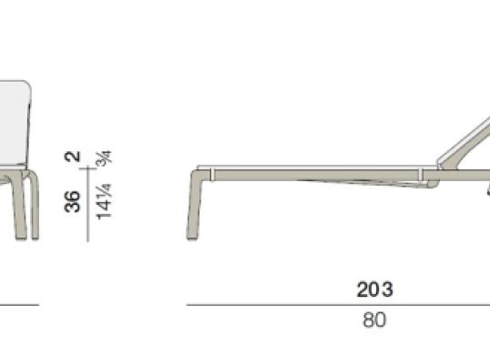 Шезлонг уличныйот фабрики Dedon модель 049020+95049020