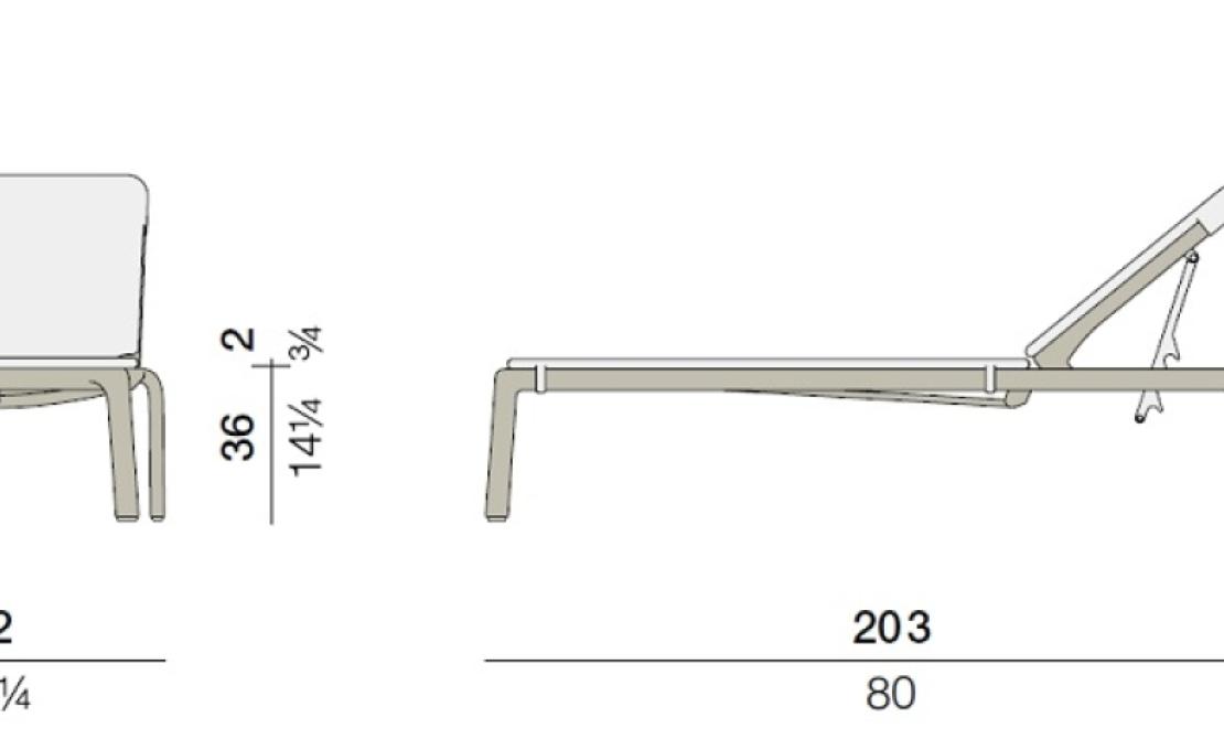 Шезлонг уличныйот фабрики Dedon модель 049020+95049020