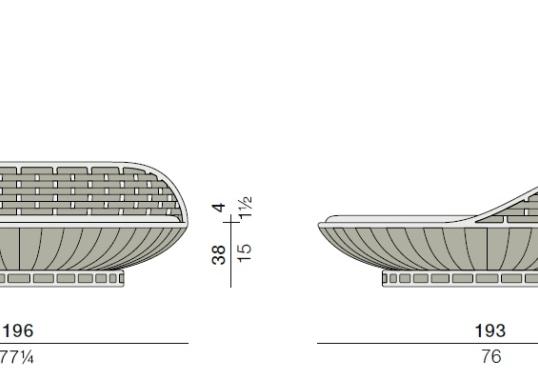 Открытая Кушетка от фабрики Dedon модель Swingrest Standing Lounger 