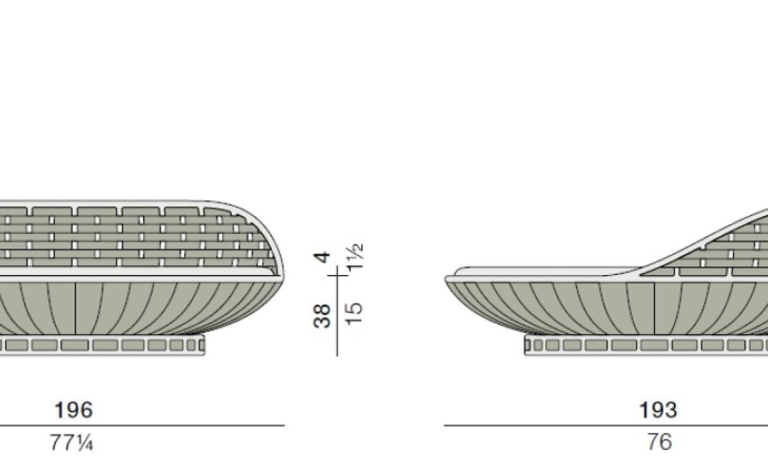 Открытая Кушетка от фабрики Dedon модель Swingrest Standing Lounger 