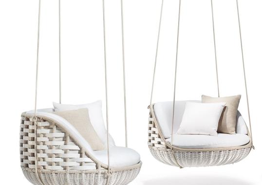 Кресло уличное подвесное от фабрики Dedon модель SwingMe Lounge