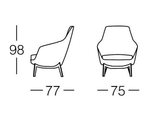 Кресло от фабрики Dema модель CORINNA ARM