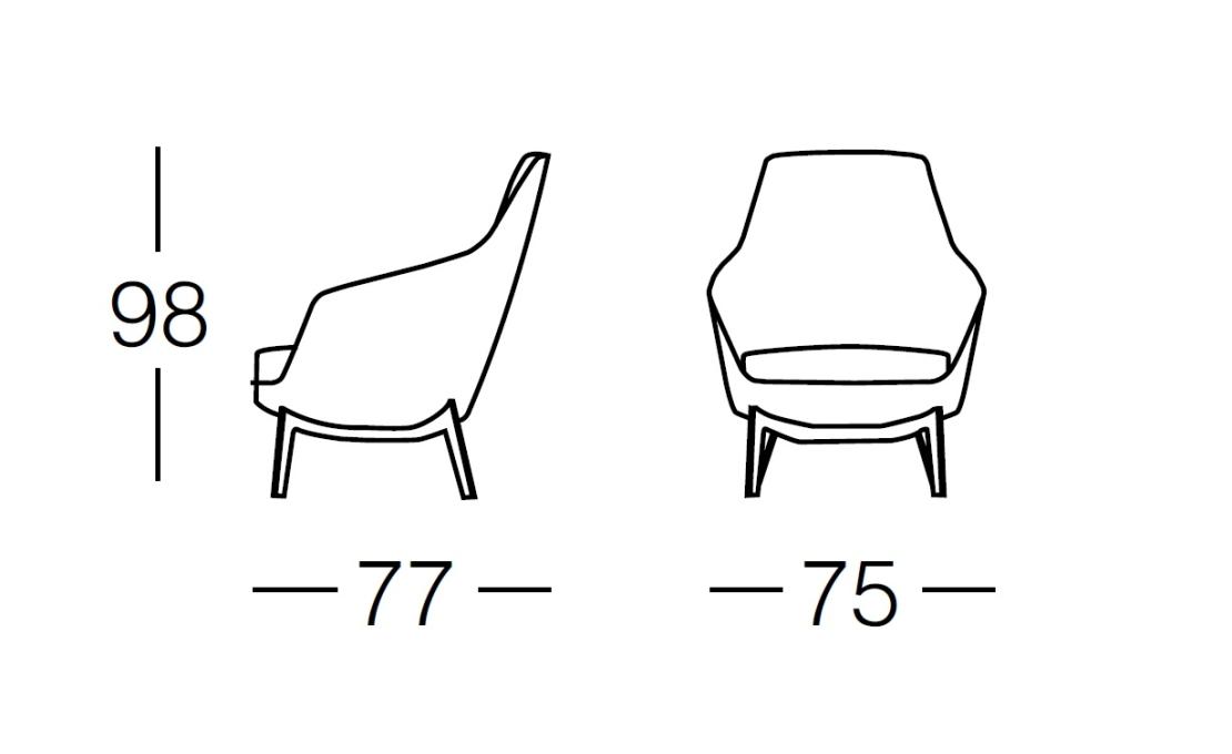 Кресло от фабрики Dema модель CORINNA ARM