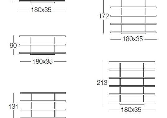 Стеллаж для книг от фабрики Dema модель HOTELLO BOOKSHELF