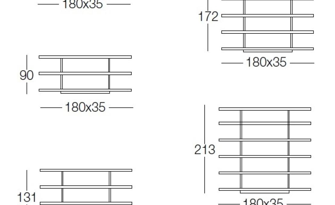 Стеллаж для книг от фабрики Dema модель HOTELLO BOOKSHELF