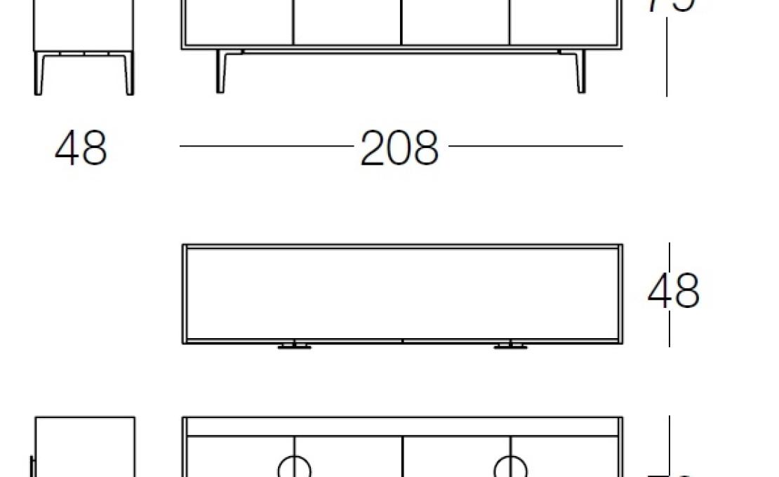 Сервант от фабрики Dema модель OFELIA LOW SIDEBOARD