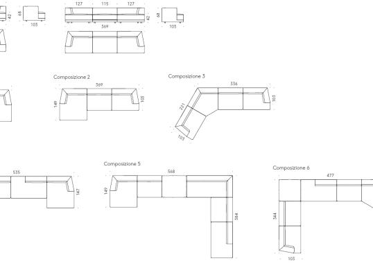 Диван от фабрики DePadova модель AS#D0-ALBERESESOFA