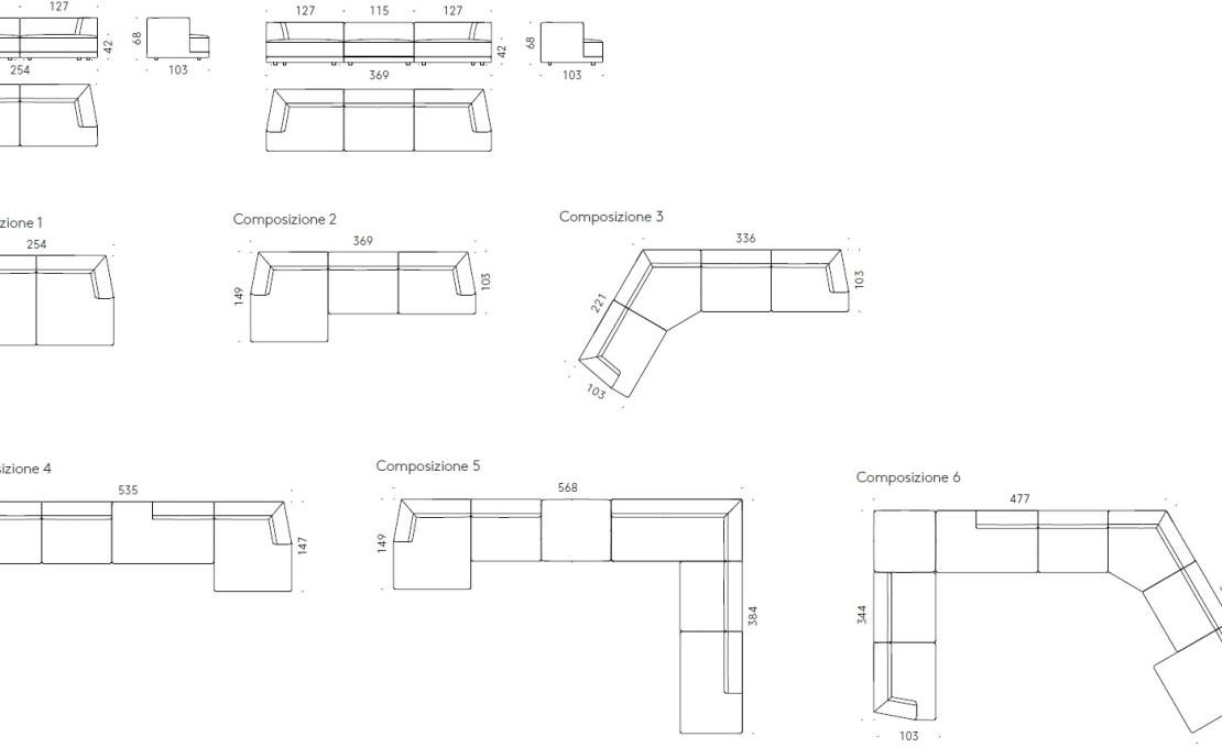 Диван от фабрики DePadova модель AS#D0-ALBERESESOFA