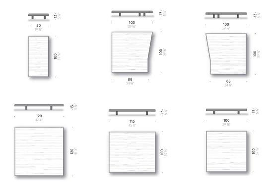 Журнальный столик от фабрики DePadova модель Alberese Wood-Low Table-WTD#11