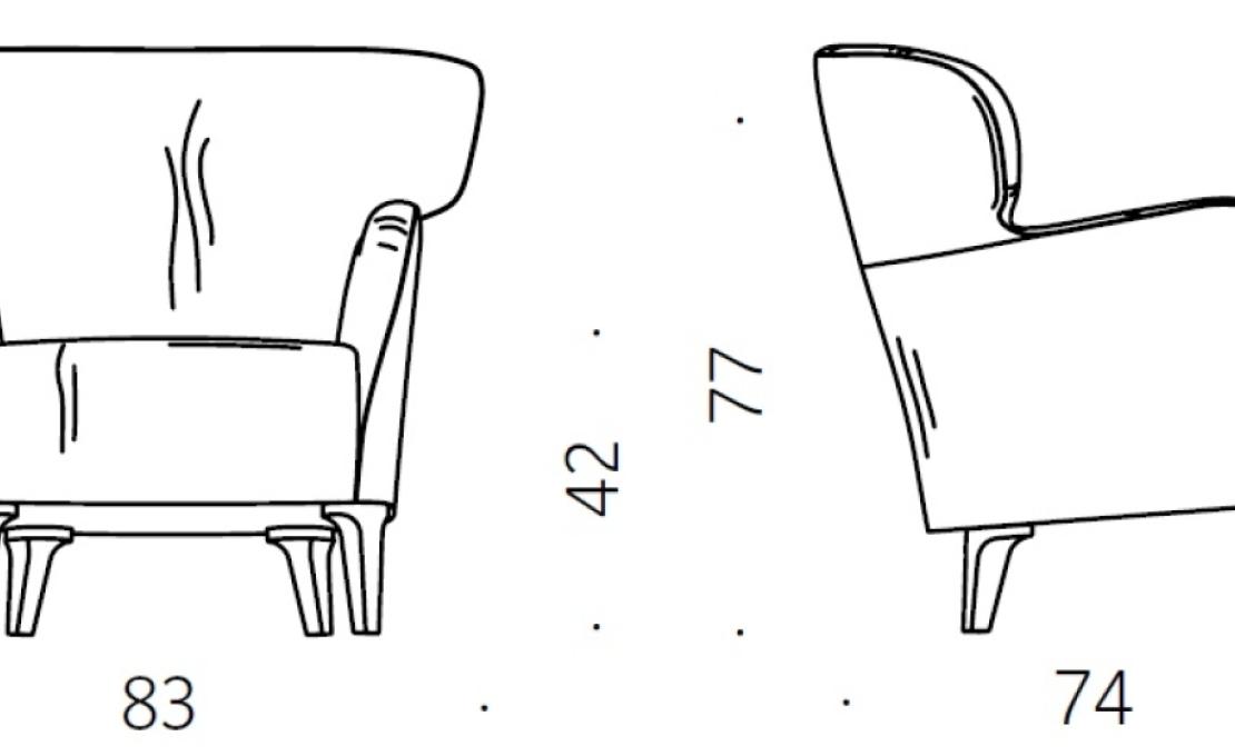 Кресло от фабрики DePadova модель Albereta Arm 