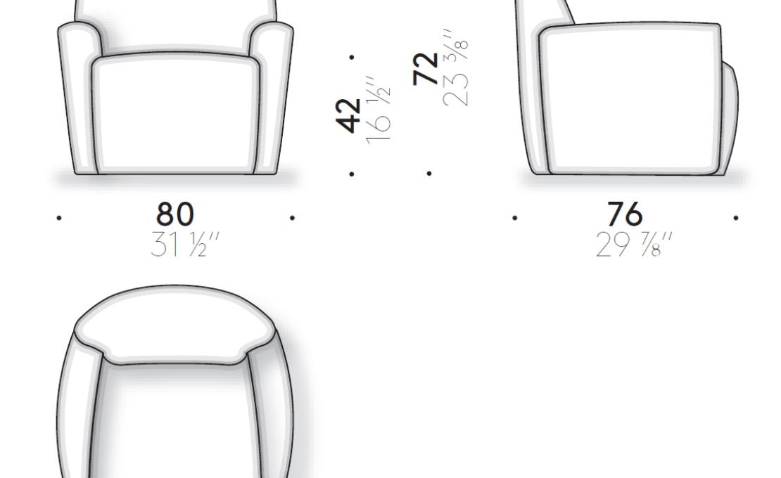 Кресло от фабрики DePadova модель Ami-ARM-AMI#P1
