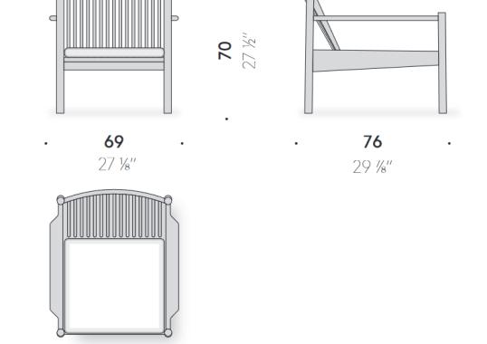 Кресло от фабрики DePadova модель Ava-Arm-APO#NU