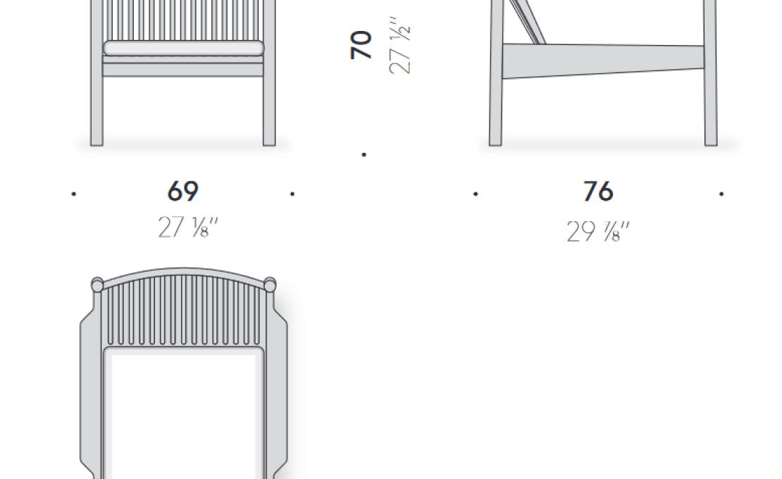 Кресло от фабрики DePadova модель Ava-Arm-APO#NU