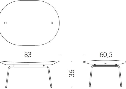 Журнальный столик от фабрики DePadova модель Betulla Side Table-BETCRRA