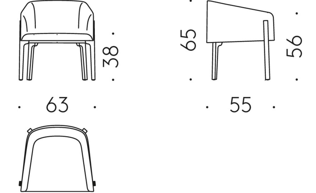 Кресло от фабрики DePadova модель Chesto Lounge Arm