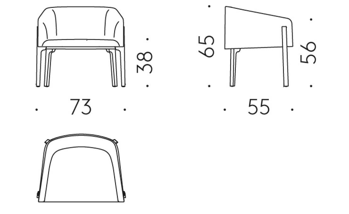 Кресло от фабрики DePadova модель Chesto Easy 