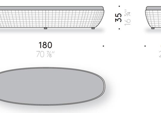 Банкетки от фабрики DePadova модель AF#P1-Afternoons Bench