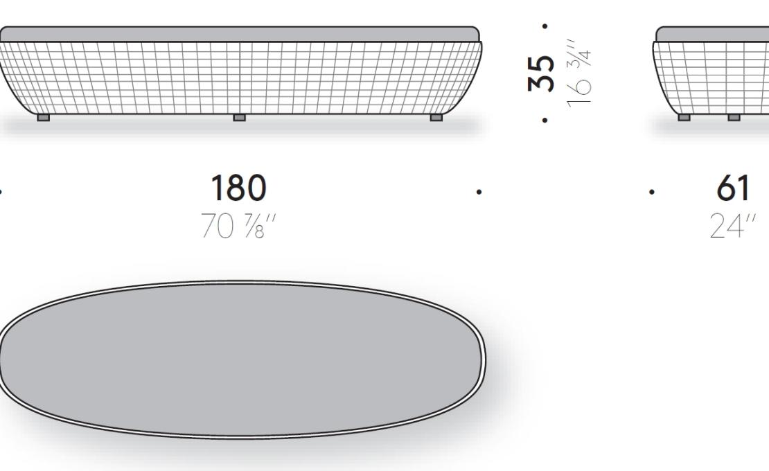Банкетки от фабрики DePadova модель AF#P1-Afternoons Bench