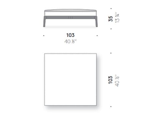 Пуф от фабрики DePadova модель Everyday Life-Ottoman-EV#O1