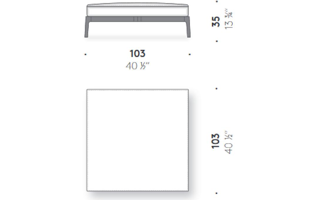 Пуф от фабрики DePadova модель Everyday Life-Ottoman-EV#O1