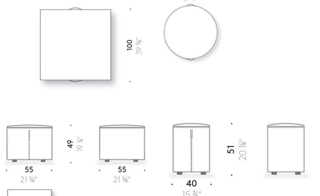 Пуф от фабрики DePadova модель Everyday Life-Pouf-EV#