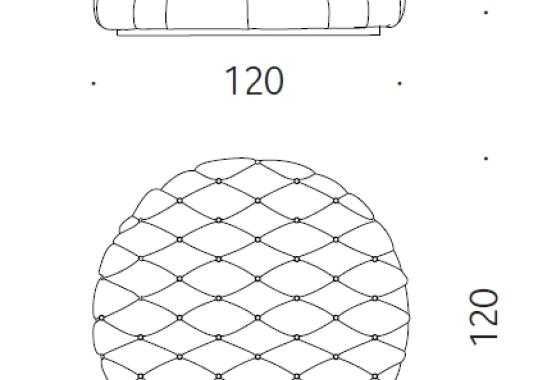 Пуф от фабрики DePadova модель PFCA/ - CAPITONNE
