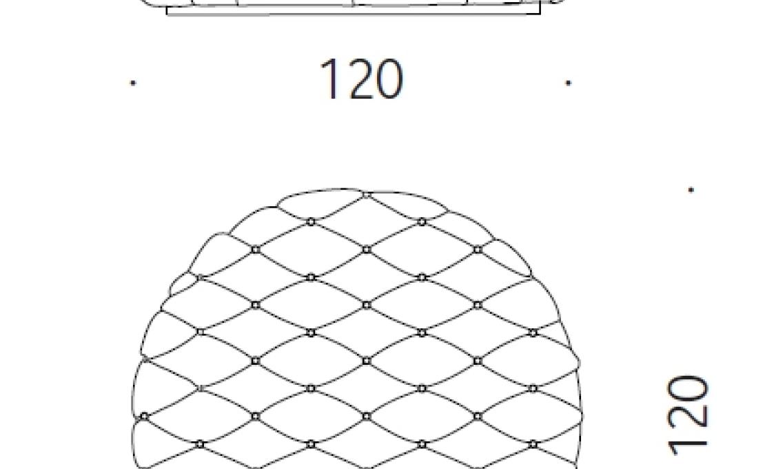 Пуф от фабрики DePadova модель PFCA/ - CAPITONNE