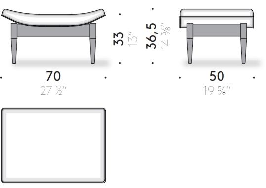 Пуф от фабрики DePadova модель Everyday Wingback-Ottoman-EV#O1