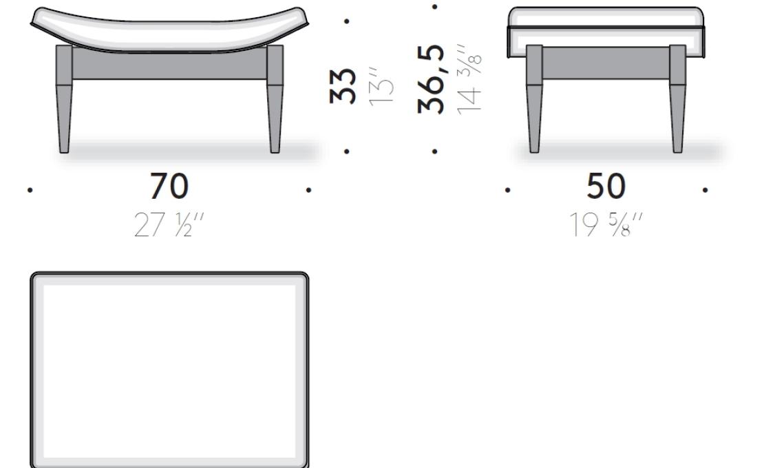 Пуф от фабрики DePadova модель Everyday Wingback-Ottoman-EV#O1