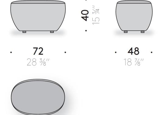 Пуф от фабрики DePadova модель AF#PF-Afternoons Pouf