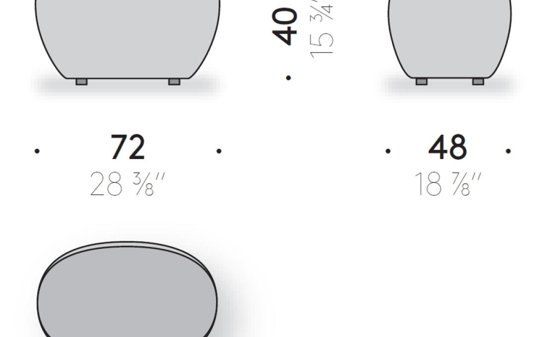 Пуф от фабрики DePadova модель AF#PF-Afternoons Pouf