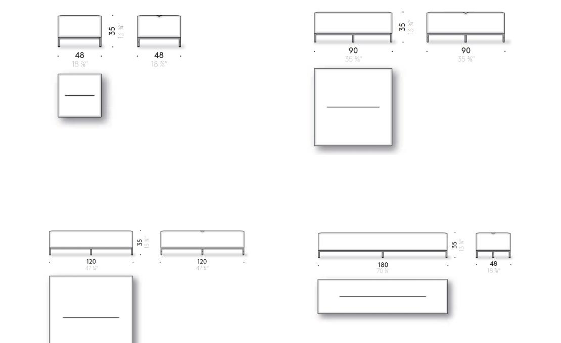 Пуф от фабрики DePadova модель Combi-Pouf-CB1#